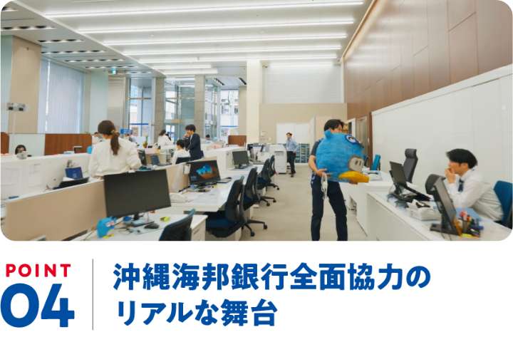 POINT04 沖縄海邦銀行全面協力のリアルな舞台